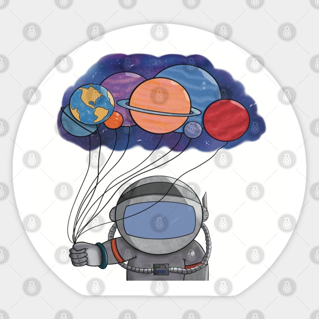 Space Balloons Sticker by CarterGraphics